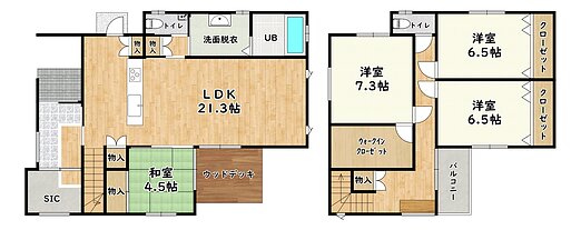 新築戸建　菊池郡大津町の間取り