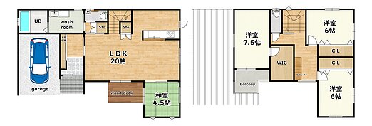 新築戸建　熊本市南区富合町大町の間取り